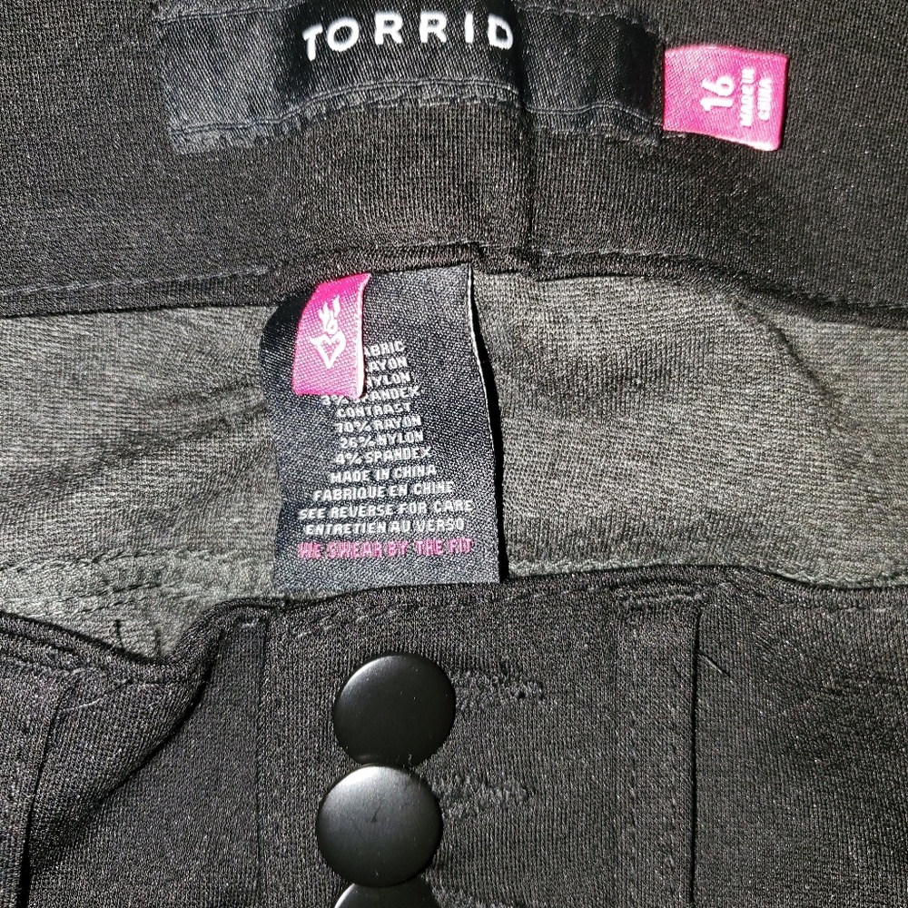Torrid Dark Grey with Black Stripe pants - Picture 5 of 7